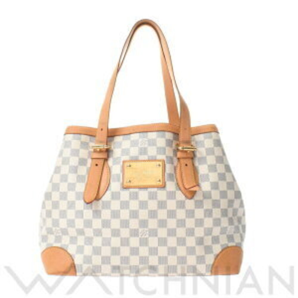 Louis Vuitton Damier Azur White Hampstead White Canvas Tote Bag